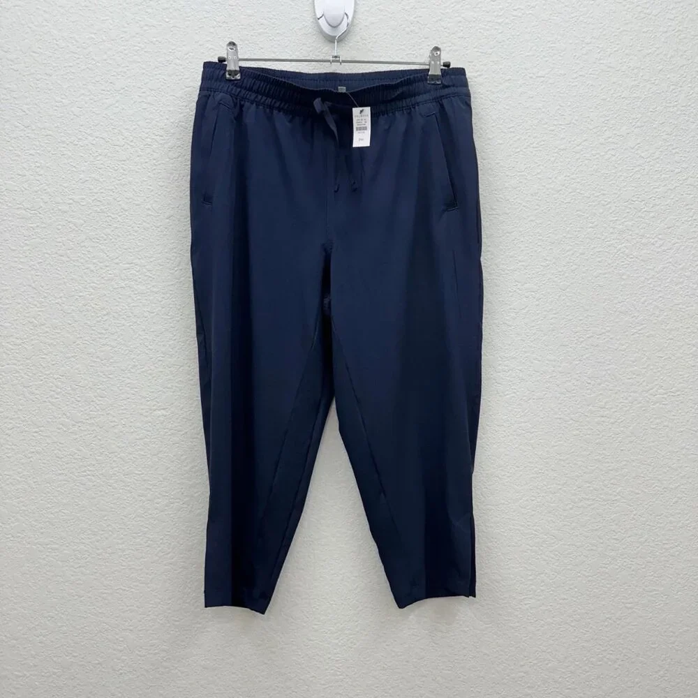 Talbots Navy Blue Crop Performance Quick Dry Pants Womens size Medium Petite NEW - Picture 1 of 11